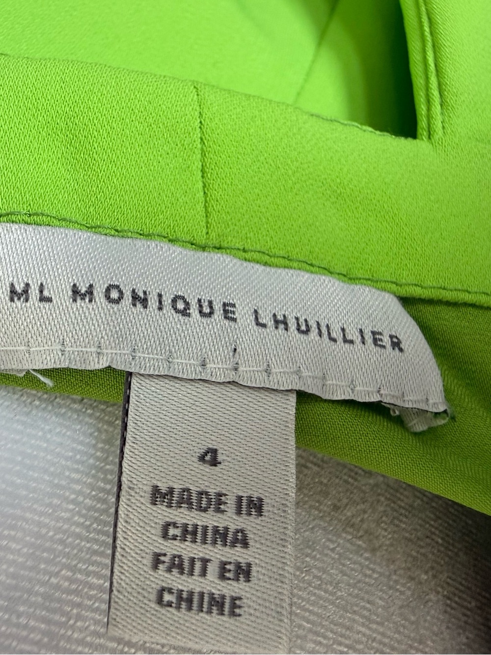 Monique Lhuillier Strapless Lime Green Midi Dress - Pre-Loved Worn Once Size 4 - Picture 6 of 6